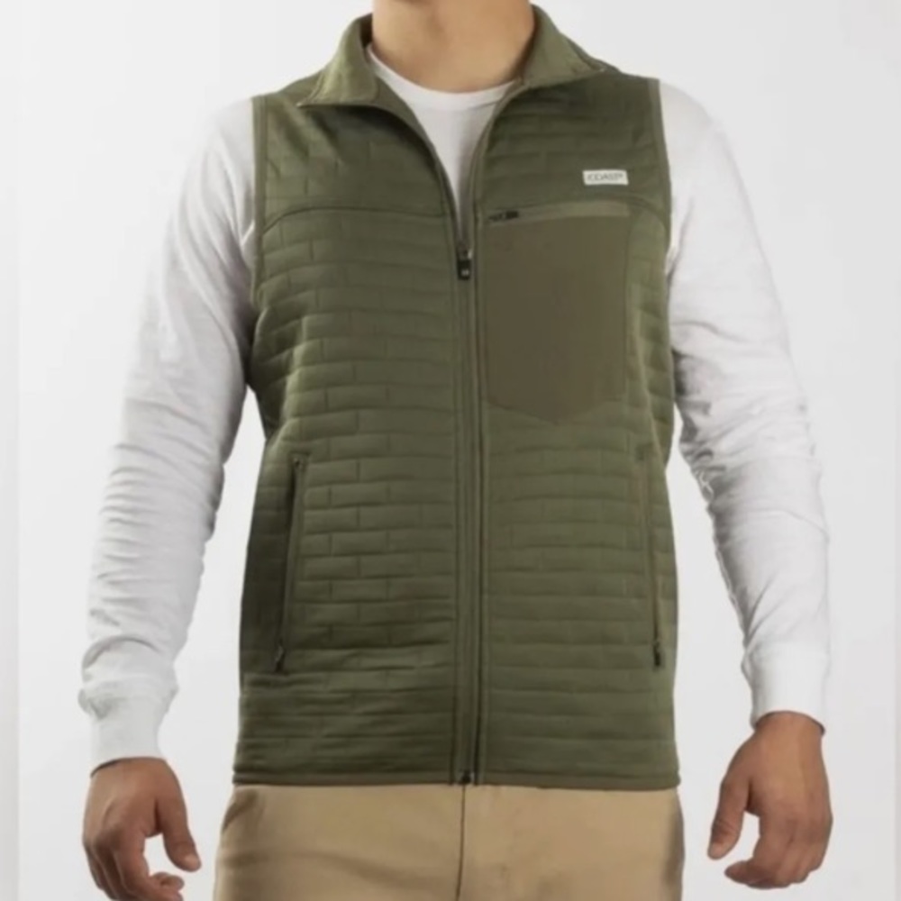 Coast The Foredeck Vest Olive Quilted Vest